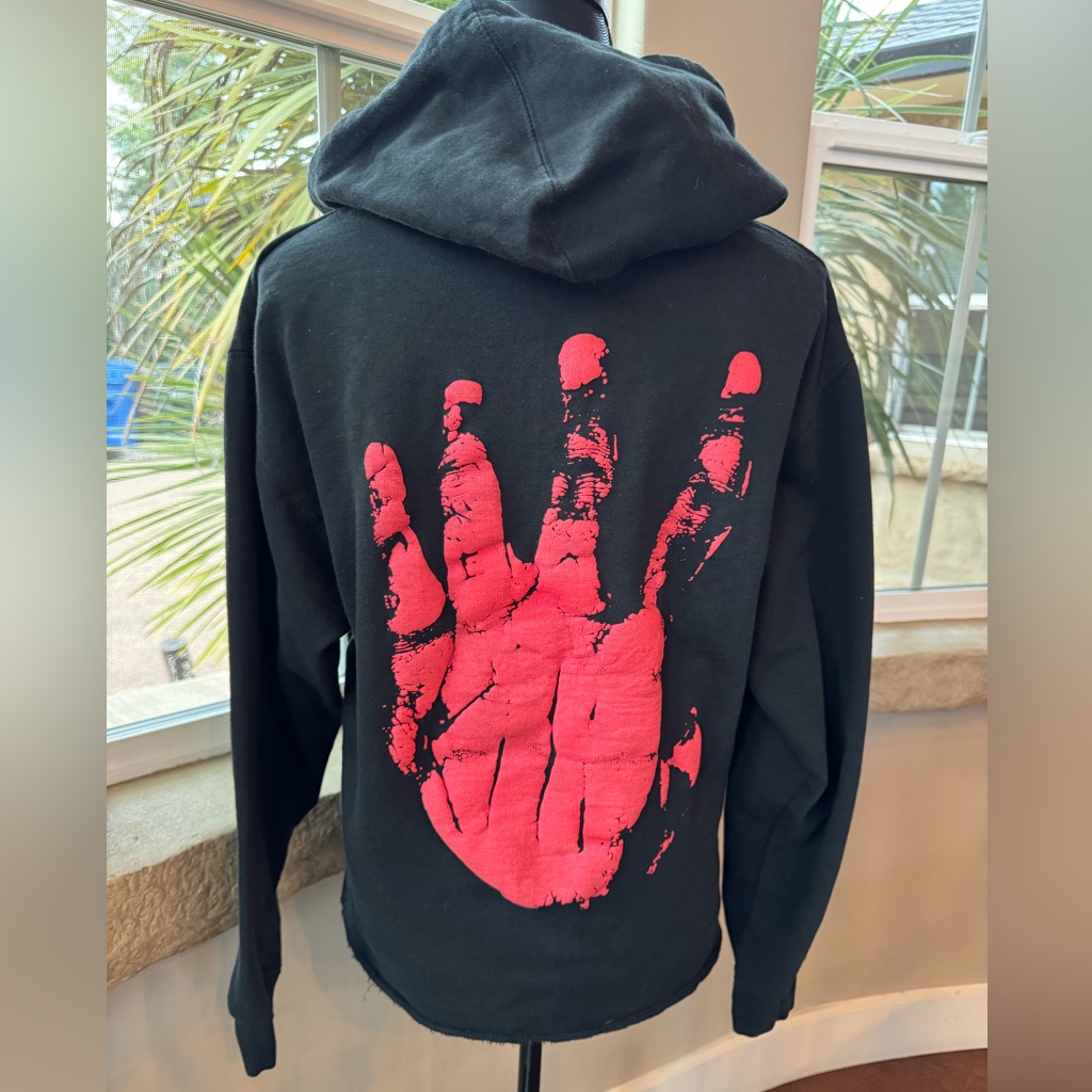 Revenge X Xxxtentacion "Kill" Rare Puff Print/Raw Hem Hoodie Women’s Size Medium